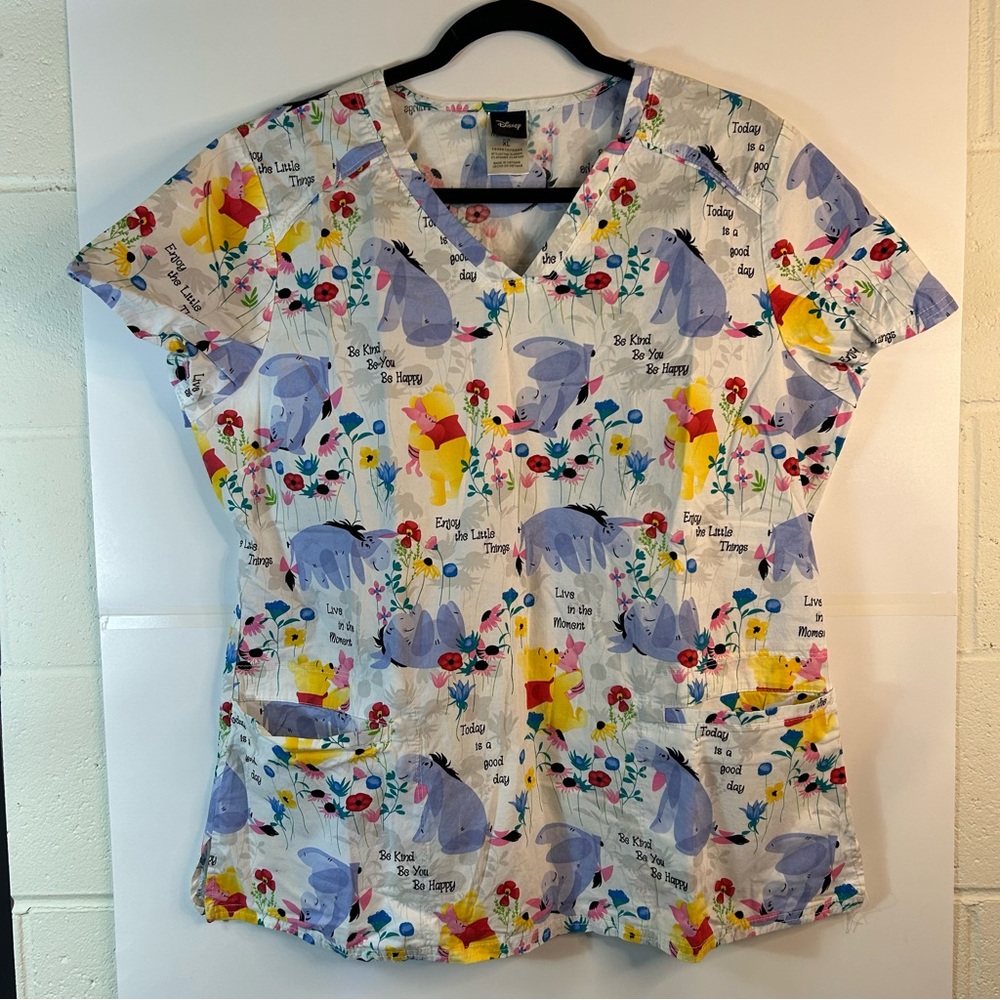 Disney White and Blue Relaxed Graphic Blouse